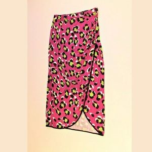 Worthington stretch printed skirt midi XL